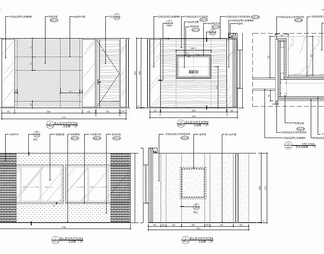 200㎡办公室CAD施工图 办公室 办公区 会议室