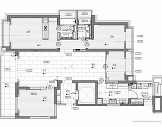 160㎡大平层CAD施工图 家装 豪宅 私宅 样板房