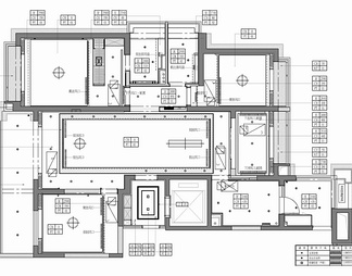 160㎡大平层CAD施工图 家装 豪宅 私宅 样板房