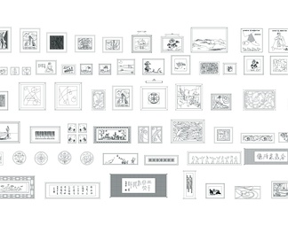 装饰画装饰品CAD模块