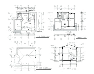 5套乡村自建别墅建筑结构CAD图