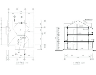 3层别墅建筑CAD图