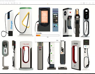 充电桩 充电站 汽车充电桩 充电器 充电桩组合