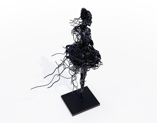 抽象金属人物雕塑