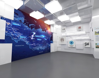 科技企业展厅 LED拼接大屏 互动触摸一体机 滑轨魔屏 互动触摸屏
