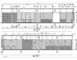 1100㎡办公空间CAD施工图 办公室 办公会所