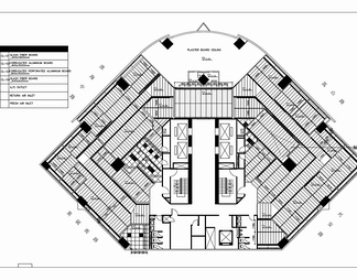 1100㎡办公空间CAD施工图 办公室 办公会所