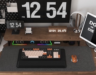 桌搭电脑键盘办公用品
