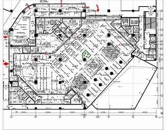 2500㎡美食城CAD施工图+效果图+方案文本+物料表 餐饮 美食街 美食城 小吃