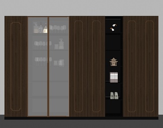 酒柜,书柜,玻璃柜,衣柜,摆件,装饰品,展示柜