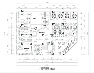 两层茶艺馆设计装修图