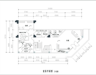 两层茶艺馆设计装修图