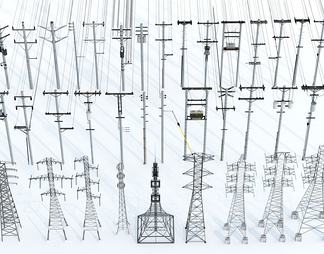 电线杆 高压线 高压电塔 信号塔