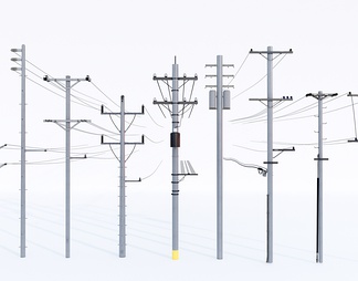 电线杆 高压线 高压电塔 信号塔