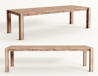 实木餐桌 极简餐桌