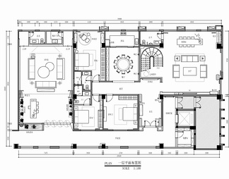 700㎡两层复式豪宅CAD施工图+效果图+软装方案文本 家装 私宅 豪宅 别墅 洋房 样板房