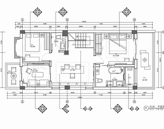 220㎡复式跃层家装CAD施工图 私宅 洋房 样板房 家装  跃层
