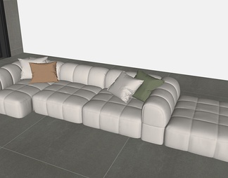 米色沙发 模块沙发