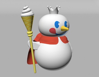 蜜雪冰城雪人雪王3D模型3D模型下载【ID:1460096】