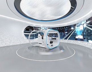 智能制造科技展厅 接待台 荣誉柜 VR设备