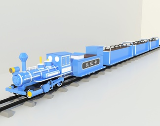 蓝色轨道小火车