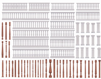 阳台栏杆 宝瓶柱子 楼梯扶手 扶手 栏杆护栏 柱子 立柱