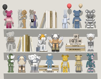 雕塑摆件 KAWS玩偶 动物雕塑摆件 卡通雕塑摆件 书摆件  雕塑