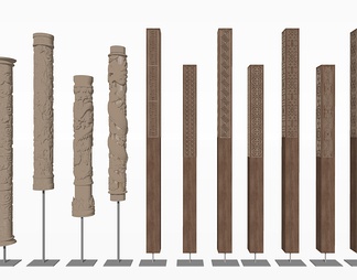 柱子 雕花柱 柱堆 石雕 盘龙柱 石雕雕塑龙柱 景观柱 文化柱子