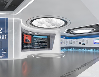 科技展厅 LED拼接大屏 互动触摸屏