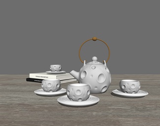 月球造型茶具
