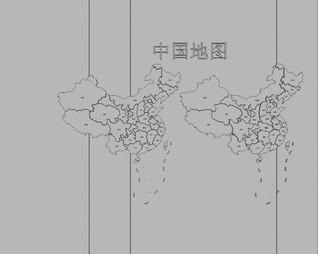 中国地图墙饰挂件 立体地图挂件
