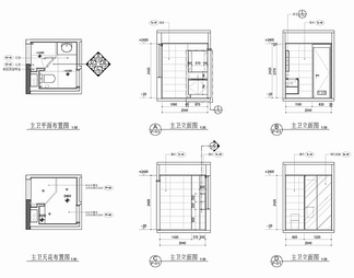 125㎡三居室样板房施工图 家装 私宅 样板房 平层