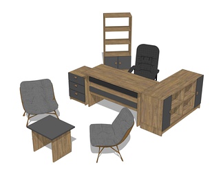 实木办公桌椅