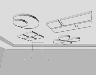 吸顶灯 吊灯 几何造型 卧室灯 客厅灯 餐厅灯组合