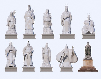 人物雕像 古代文人雕像 孔子雕塑  古代人物雕塑 福星雕塑 将军雕塑