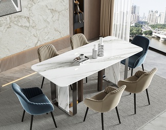 餐桌椅组合 桌子 饰品 摆件