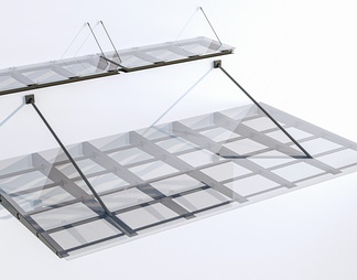 钢结构雨棚 玻璃雨棚 玻璃遮阳板 户外雨棚