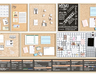 软木板 留言板 挂饰挂件 网格墙 小黑板