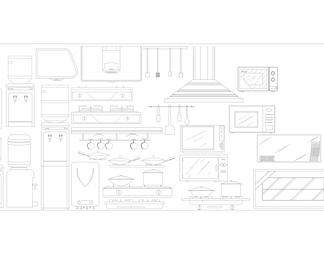 整体橱柜（厨柜）设计用CAD图块