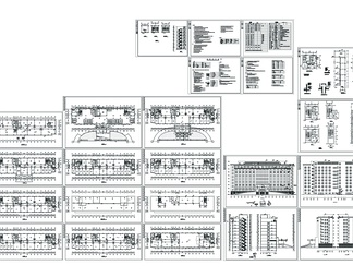 大型独栋办公楼建筑cad图