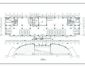 大型独栋办公楼建筑cad图