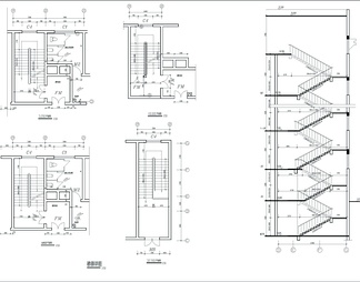 大型独栋办公楼建筑cad图