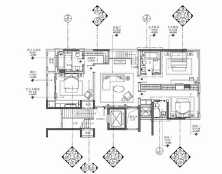 700㎡三层别墅室内施工图