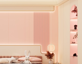 粉色系卧室