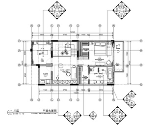 四层别墅室内施工图 家装 别墅 豪宅 私宅 洋房 样板房