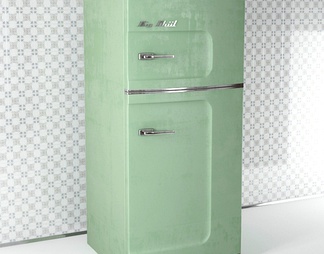 厨房用品淡绿冰箱
