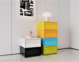 彩色，储物柜，床头柜，组合柜