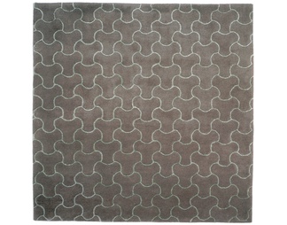 咖色几何图形地毯