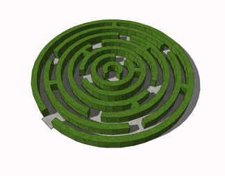 植物圆形迷宫