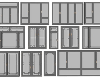 玻璃窗 窗户组合 落地窗 平开窗 阳台窗户 推拉窗